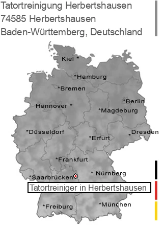 Tatortreinigung Herbertshausen, 74585 Herbertshausen
