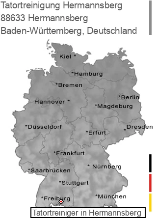 Tatortreinigung Hermannsberg, 88633 Hermannsberg