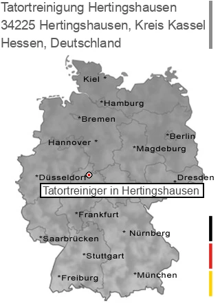 Tatortreinigung 34225 Hertingshausen, Hessen Tatortreinigung Hertingshausen, Kreis Kassel, 34225 Hertingshausen