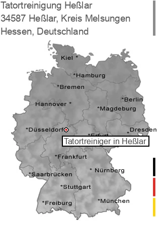 Tatortreinigung Heßlar, Kreis Melsungen, 34587 Heßlar