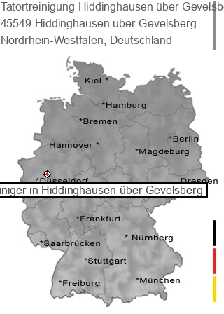 Tatortreinigung Hiddinghausen &uuml;ber Gevelsberg, 45549 Hiddinghausen über Gevelsberg