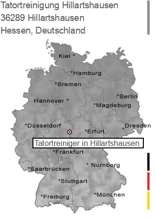 Tatortreinigung Hillartshausen, 36289 Hillartshausen