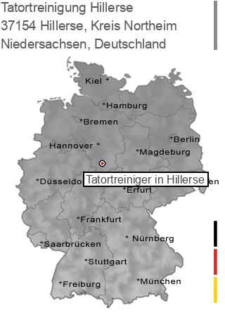 Tatortreinigung Hillerse, Kreis Northeim, 37154 Hillerse