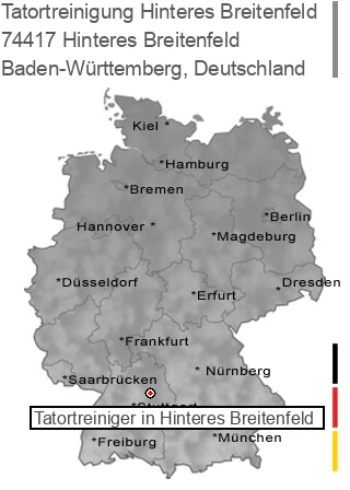 Tatortreinigung Hinteres Breitenfeld, 74417 Hinteres Breitenfeld