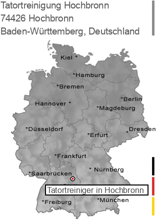 Tatortreinigung Hochbronn, 74426 Hochbronn