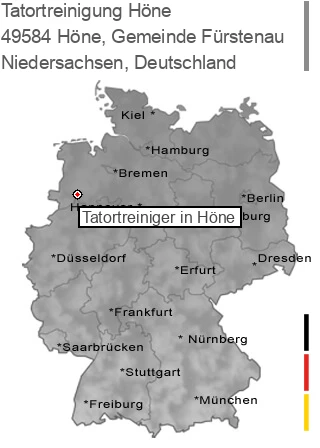 Tatortreinigung Höne, Gemeinde Fürstenau, 49584 Höne