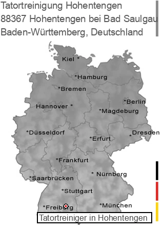 Tatortreinigung Hohentengen bei Bad Saulgau, 88367 Hohentengen