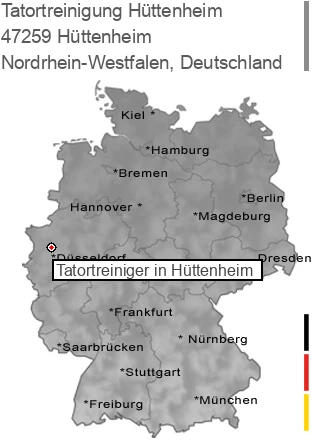 Tatortreinigung Hüttenheim, 47259 Hüttenheim