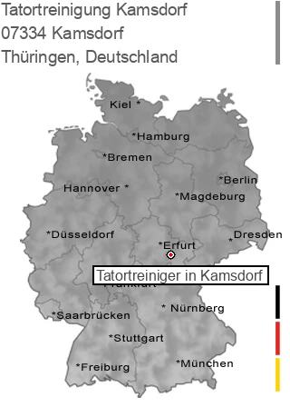 Tatortreinigung Kamsdorf, 07334 Kamsdorf