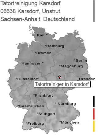Tatortreinigung Karsdorf, Unstrut, 06638 Karsdorf