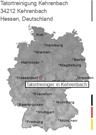 Tatortreinigung Kehrenbach, 34212 Kehrenbach