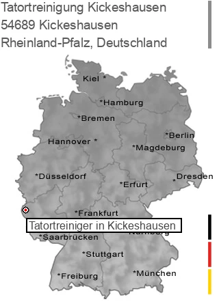 Tatortreinigung Kickeshausen, 54689 Kickeshausen