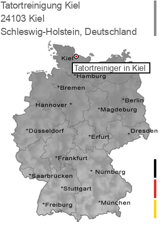 Tatortreinigung Kiel, 24103 Kiel