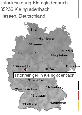 Tatortreinigung Kleingladenbach, 35236 Kleingladenbach