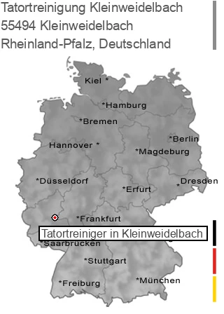 Tatortreinigung Kleinweidelbach, 55494 Kleinweidelbach