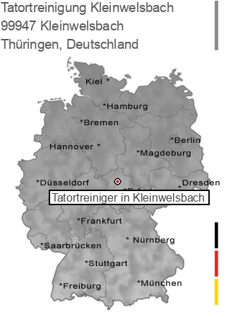 Tatortreinigung Kleinwelsbach, 99947 Kleinwelsbach