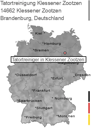 Tatortreinigung Klessener Zootzen, 14662 Klessener Zootzen