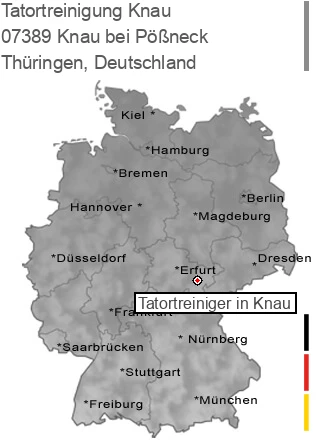 Tatortreinigung Knau bei Pößneck, 07389 Knau