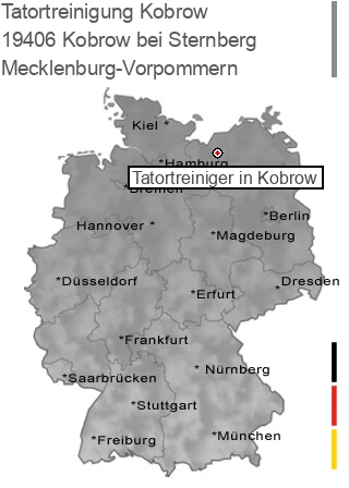 Tatortreinigung Kobrow bei Sternberg, 19406 Kobrow