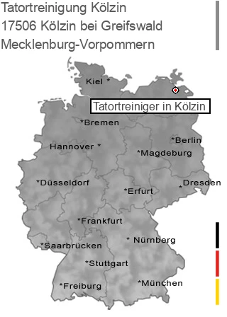 Tatortreinigung Kölzin bei Greifswald, 17506 Kölzin