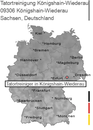 Tatortreinigung Königshain-Wiederau, 09306 Königshain-Wiederau