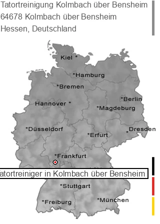 Tatortreinigung Kolmbach über Bensheim, 64678 Kolmbach über Bensheim