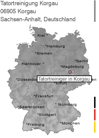 Tatortreinigung Korgau, 06905 Korgau