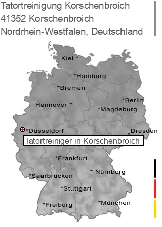Tatortreinigung Korschenbroich, 41352 Korschenbroich