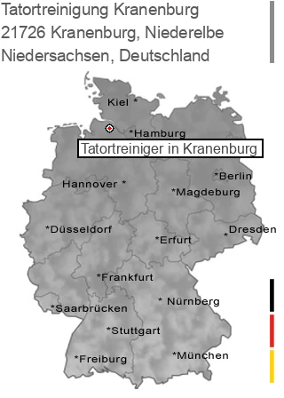 Tatortreinigung Kranenburg, Niederelbe, 21726 Kranenburg