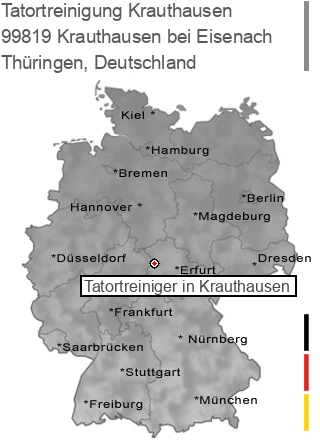 Tatortreinigung Krauthausen bei Eisenach, 99819 Krauthausen