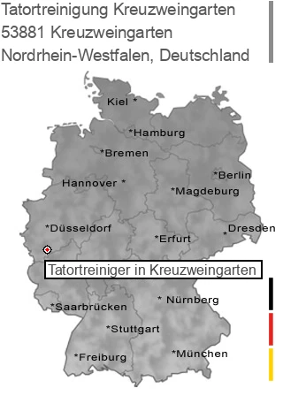 Tatortreinigung Kreuzweingarten, 53881 Kreuzweingarten