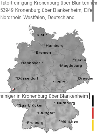 Tatortreinigung Kronenburg über Blankenheim, Eifel, 53949 Kronenburg über Blankenheim