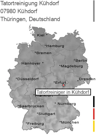 Tatortreinigung Kühdorf, 07980 Kühdorf