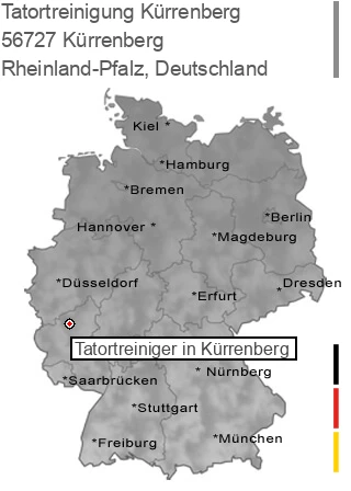 Tatortreinigung K&uuml;rrenberg, 56727 Kürrenberg