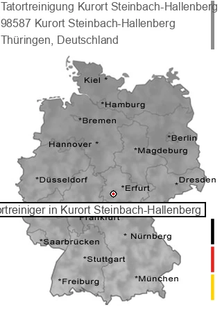Tatortreinigung Kurort Steinbach-Hallenberg, 98587 Kurort Steinbach-Hallenberg