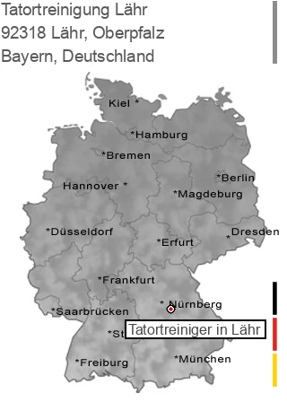 Tatortreinigung Lähr, Oberpfalz, 92318 Lähr