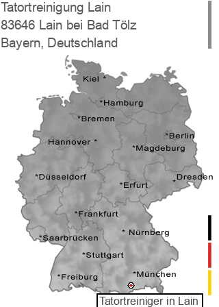 Tatortreinigung Lain bei Bad Tölz, 83646 Lain