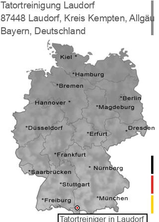 Tatortreinigung Laudorf, Kreis Kempten, Allgäu, 87448 Laudorf