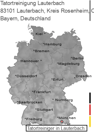 Tatortreinigung Lauterbach, Kreis Rosenheim, Oberbayern, 83101 Lauterbach