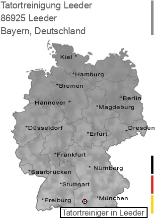 Tatortreinigung Leeder, 86925 Leeder