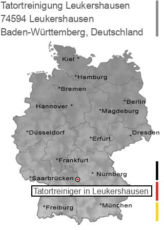 Tatortreinigung 74594 Leukershausen, Baden-Württemberg Tatortreinigung Leukershausen, 74594 Leukershausen