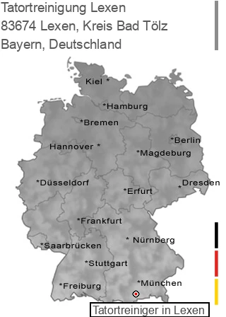 Tatortreinigung Lexen, Kreis Bad Tölz, 83674 Lexen
