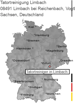 Tatortreinigung Limbach bei Reichenbach, Vogtland, 08491 Limbach