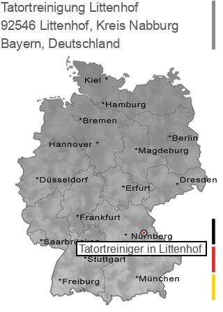 Tatortreinigung Littenhof, Kreis Nabburg, 92546 Littenhof