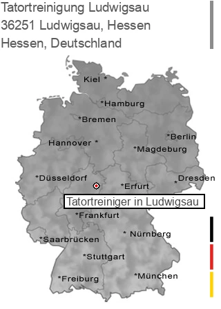 Tatortreinigung Ludwigsau, Hessen, 36251 Ludwigsau