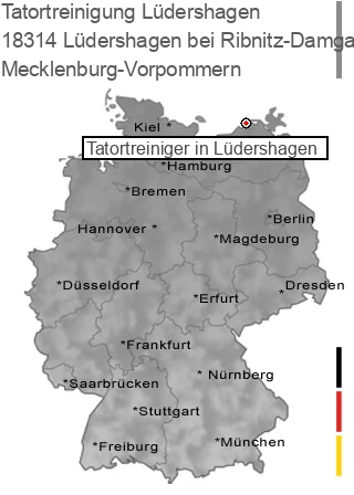 Tatortreinigung Lüdershagen bei Ribnitz-Damgarten, 18314 Lüdershagen