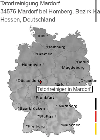 Tatortreinigung Mardorf bei Homberg, Bezirk Kassel, 34576 Mardorf