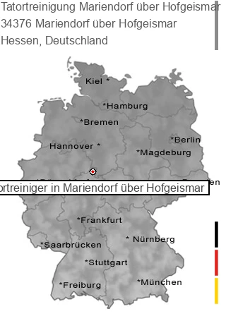 Tatortreinigung Mariendorf über Hofgeismar, 34376 Mariendorf über Hofgeismar