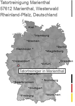 Tatortreinigung 57612 Marienthal, Rheinland-Pfalz Tatortreinigung Marienthal, Westerwald, 57612 Marienthal