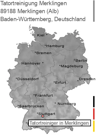 Tatortreinigung Merklingen (Alb), 89188 Merklingen